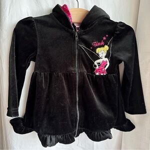 Disney Fairies Warm Kids Hooded Zip Up Tinkerbell Size 2T